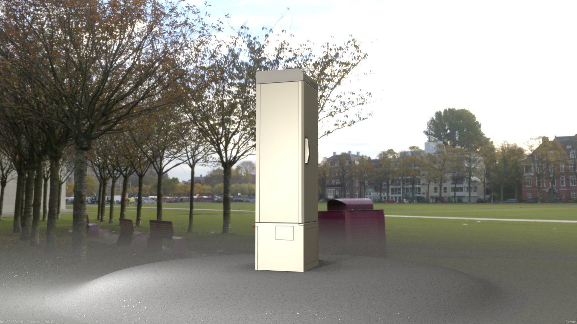 Electrical Distribution Cabinet 52 Low-poly 3D model_33