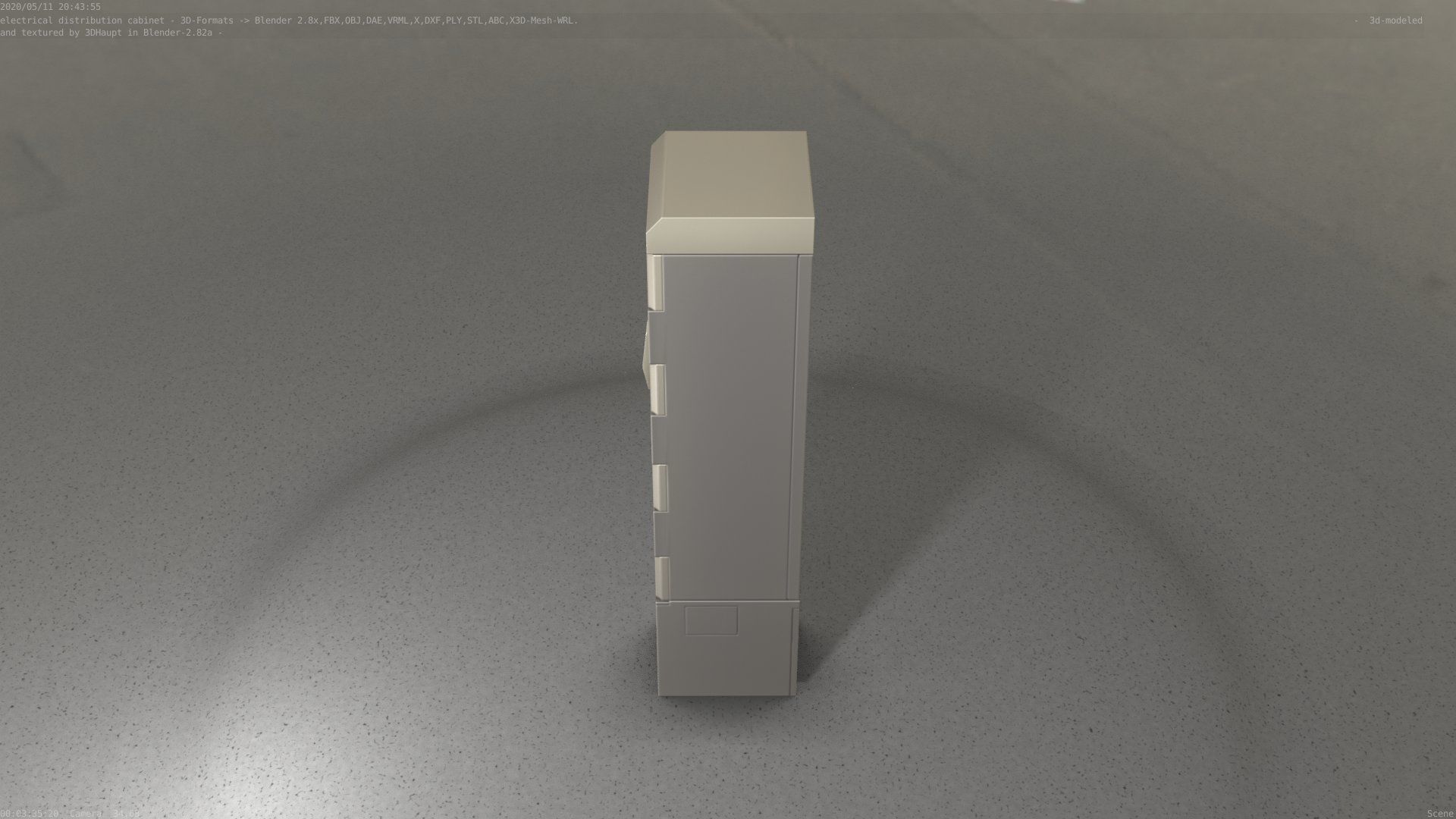 Electrical Distribution Cabinet 52 Low-poly 3D model_81