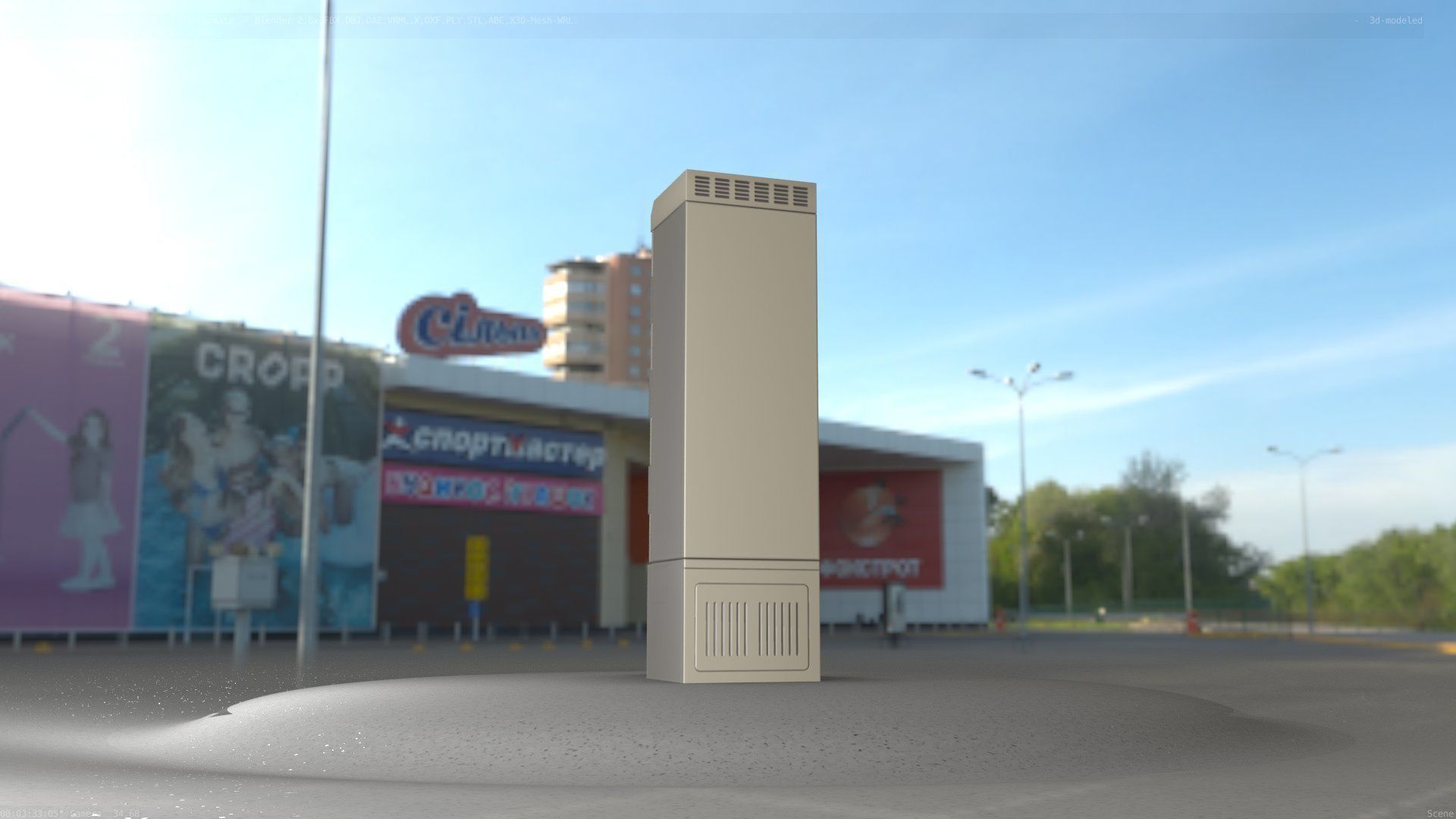 Electrical Distribution Cabinet 52 Low-poly 3D model_22