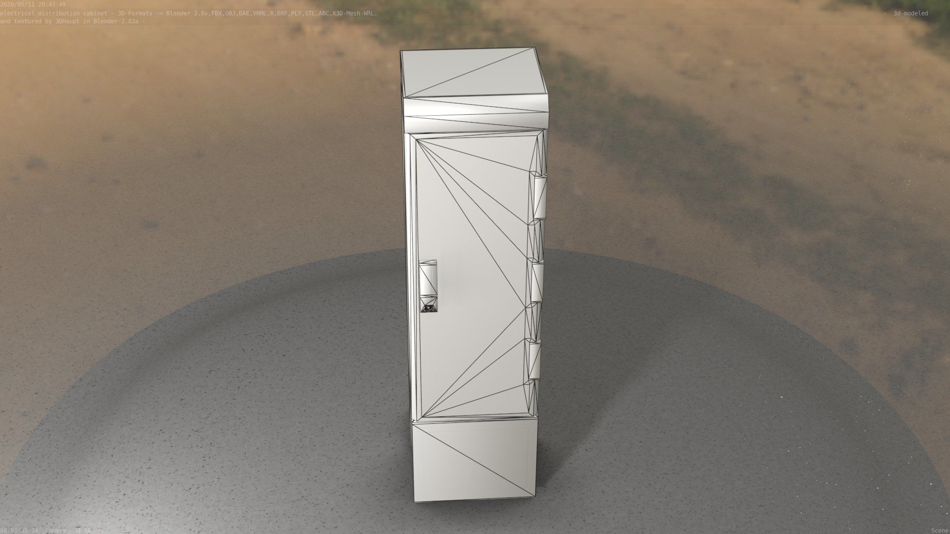 Electrical Distribution Cabinet 52 Low-poly 3D model_75
