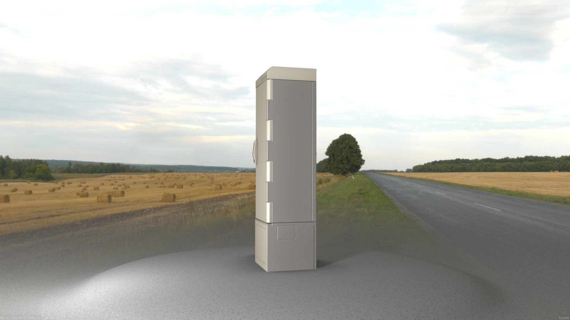 Electrical Distribution Cabinet 52 Low-poly 3D model_40