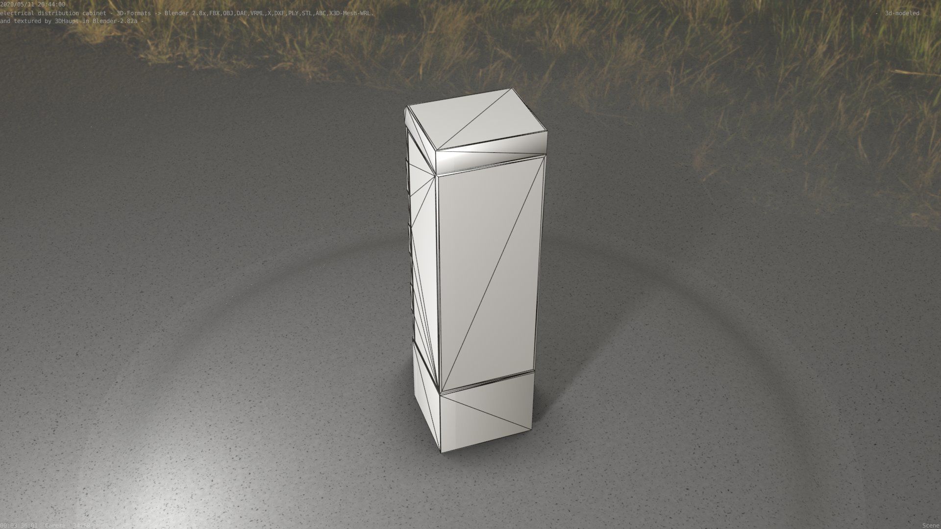 Electrical Distribution Cabinet 52 Low-poly 3D model_86