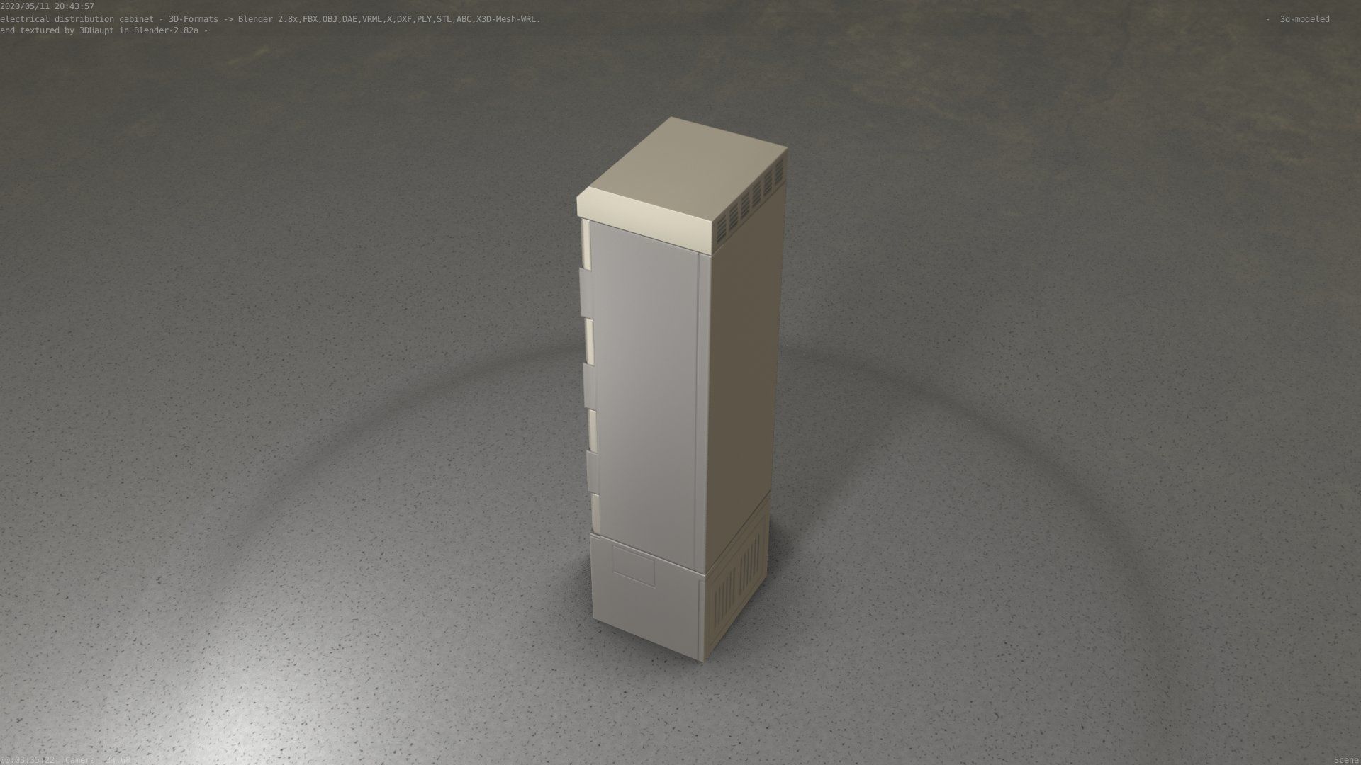 Electrical Distribution Cabinet 52 Low-poly 3D model_83