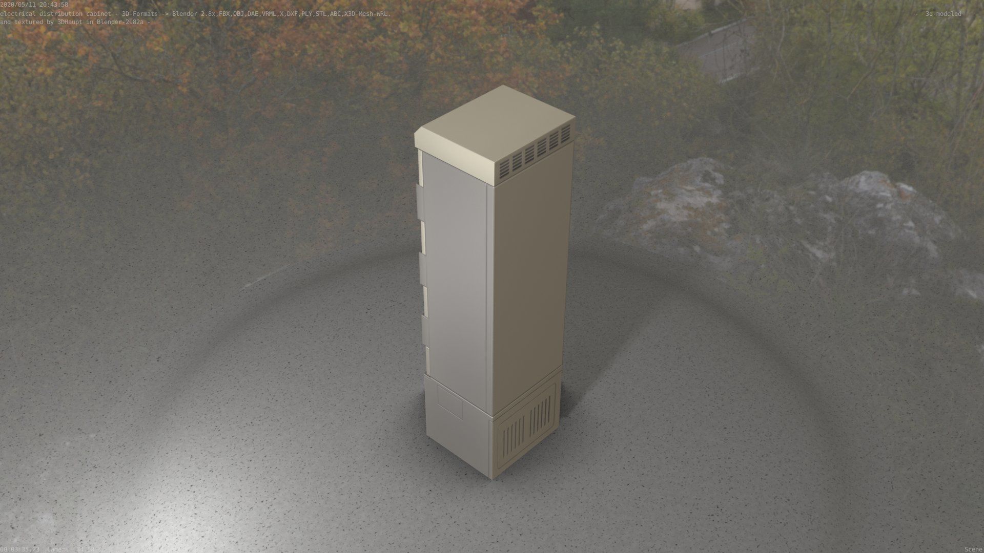 Electrical Distribution Cabinet 52 Low-poly 3D model_84