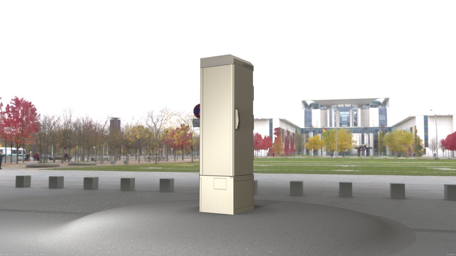 Electrical Distribution Cabinet 52 Low-poly 3D model_34