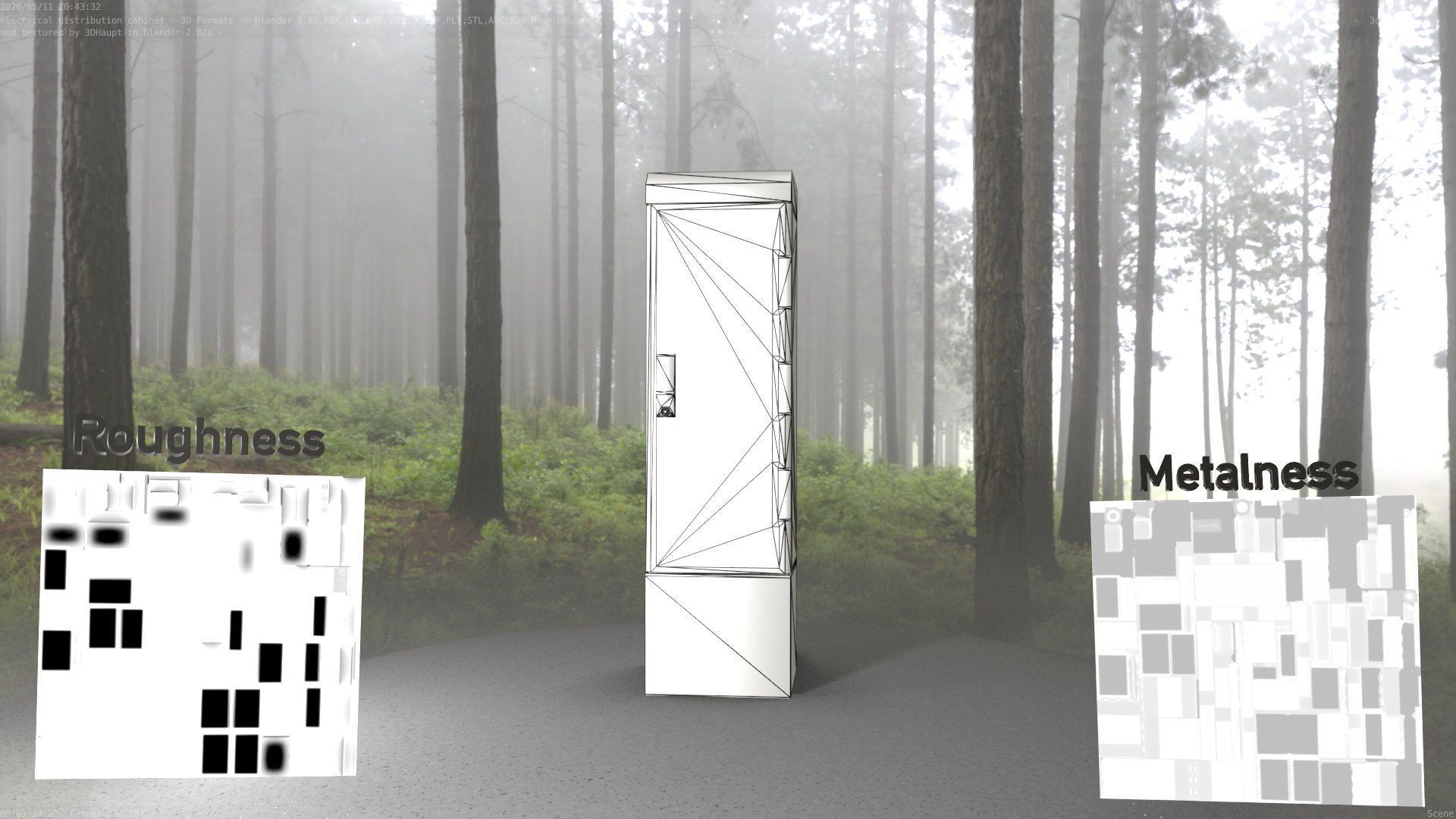 Electrical Distribution Cabinet 52 Low-poly 3D model_57