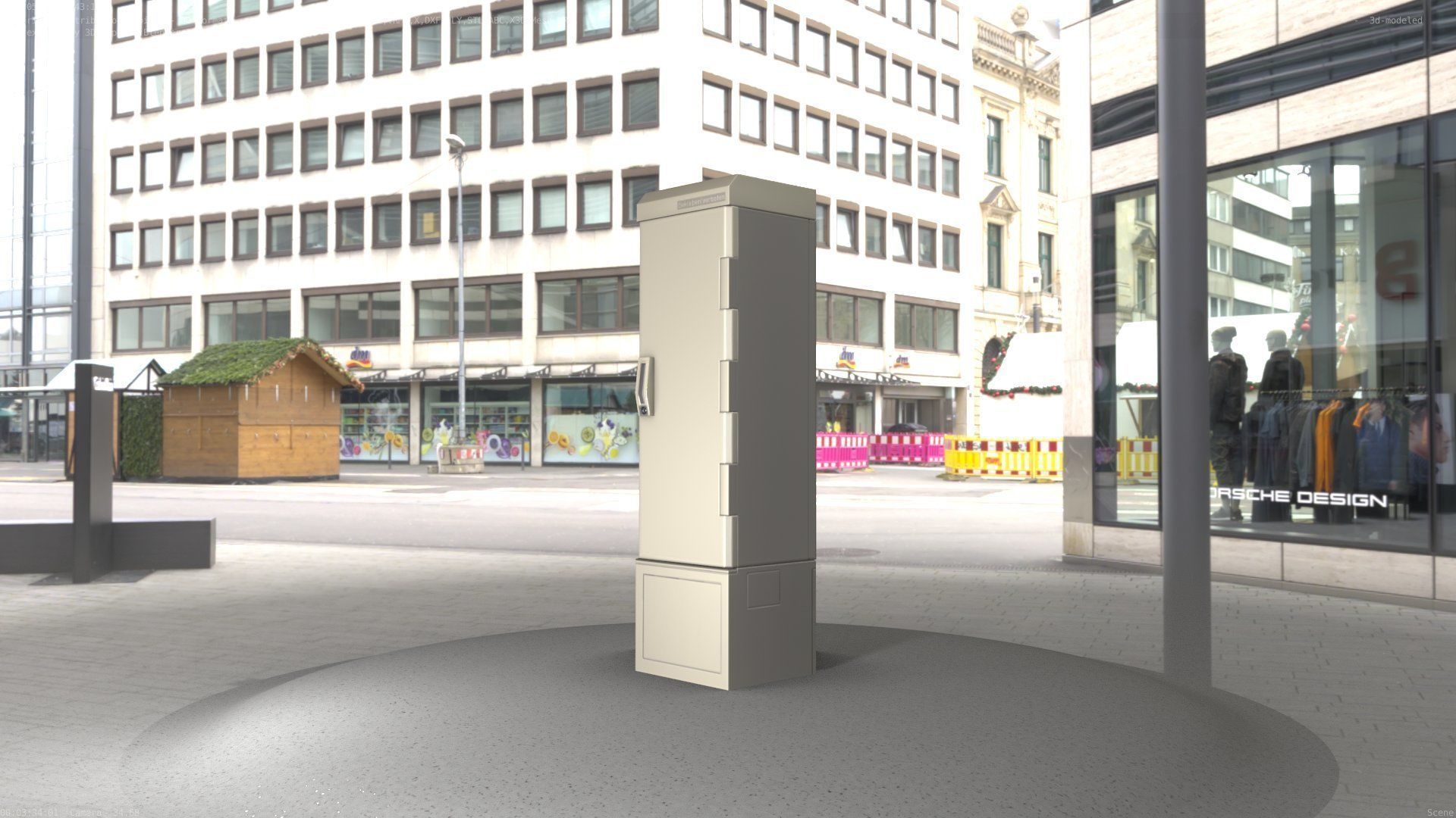 Electrical Distribution Cabinet 52 Low-poly 3D model_38