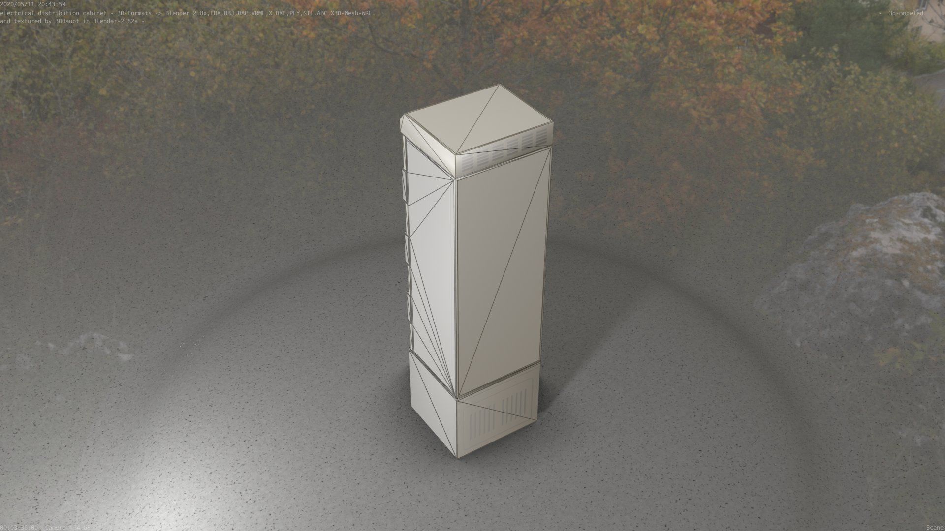 Electrical Distribution Cabinet 52 Low-poly 3D model_85