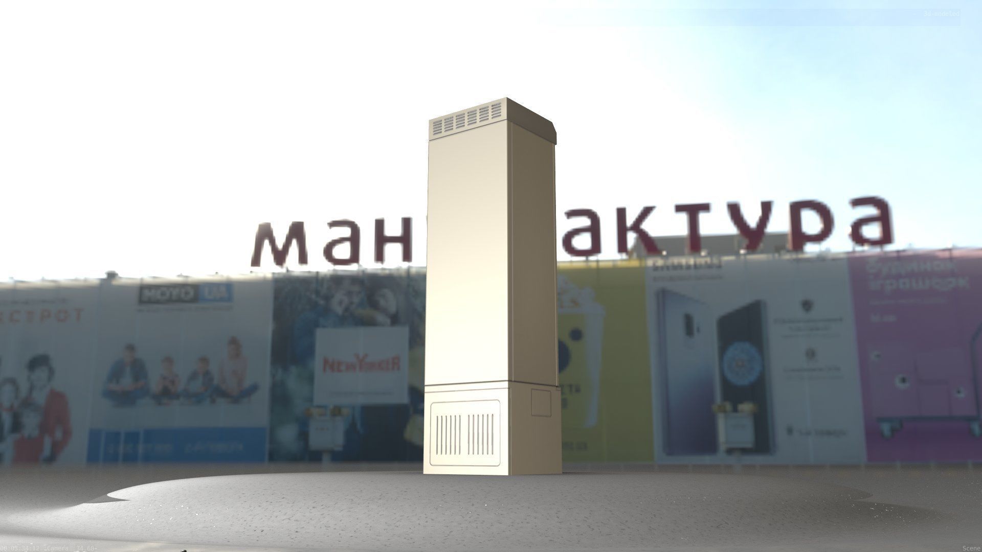 Electrical Distribution Cabinet 52 Low-poly 3D model_49