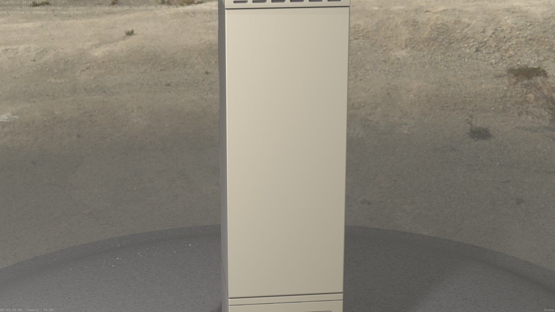 Electrical Distribution Cabinet 52 Low-poly 3D model_65