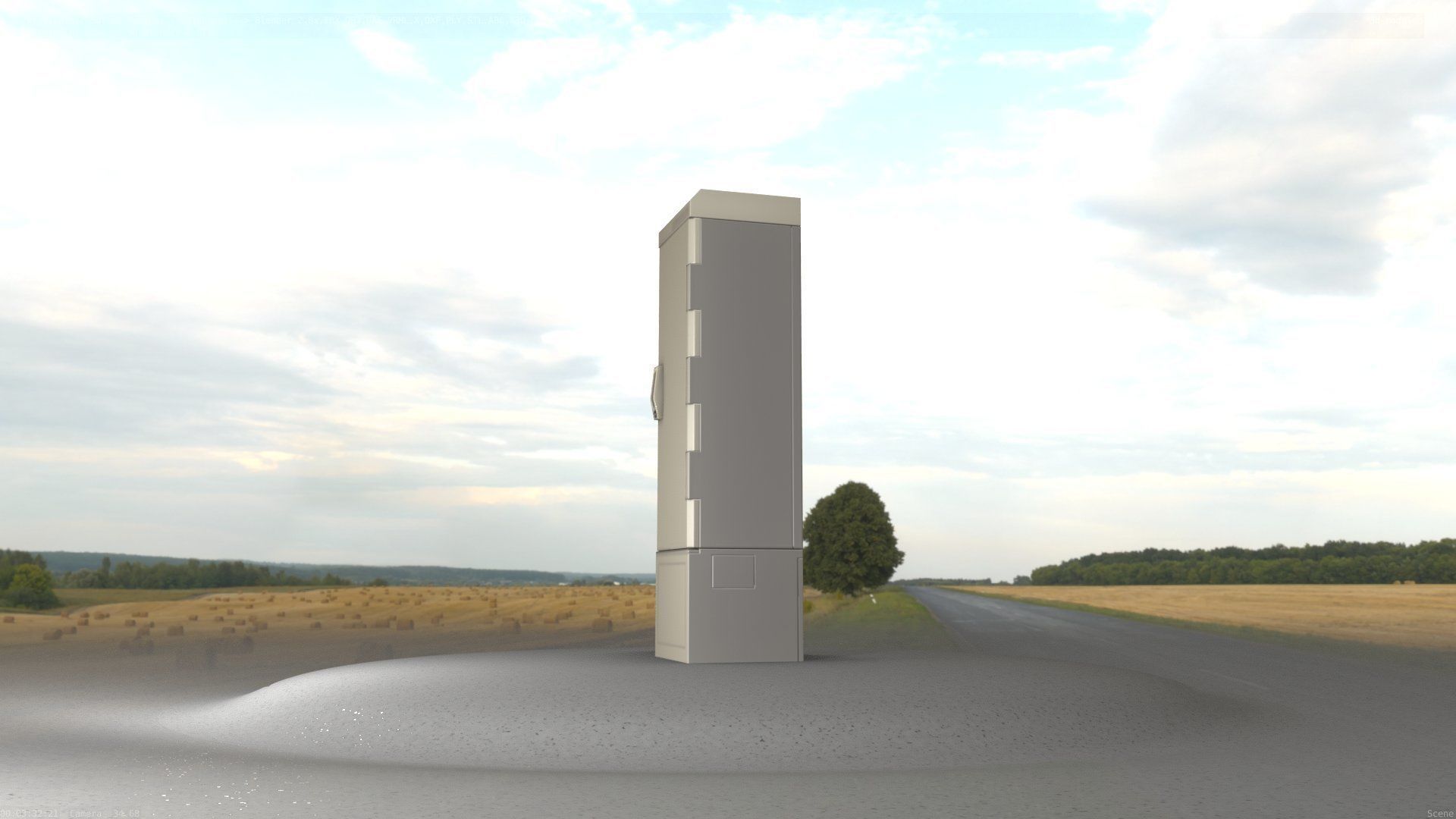 Electrical Distribution Cabinet 52 Low-poly 3D model_14