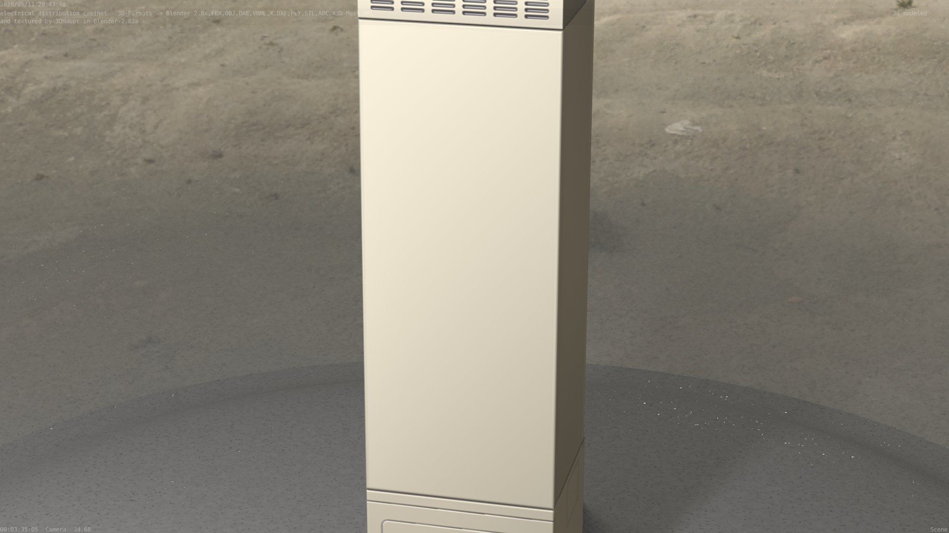 Electrical Distribution Cabinet 52 Low-poly 3D model_66