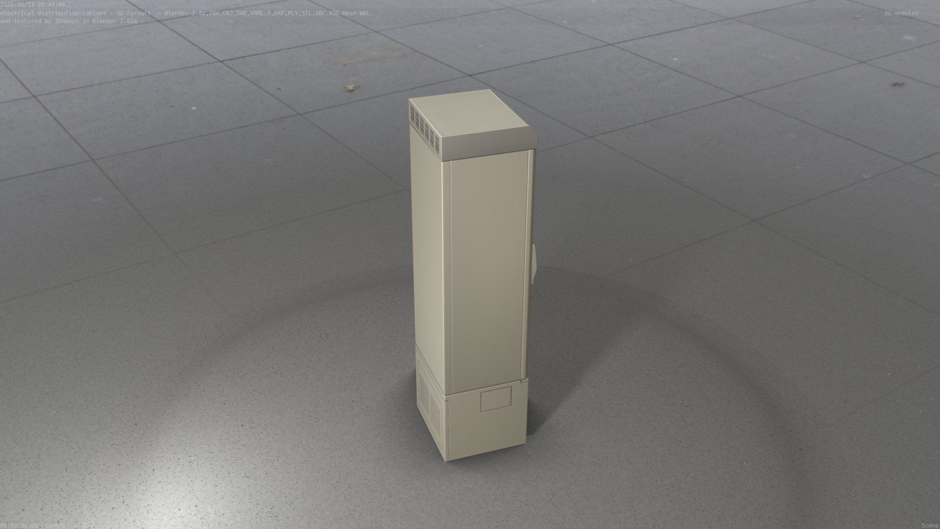 Electrical Distribution Cabinet 52 Low-poly 3D model_93