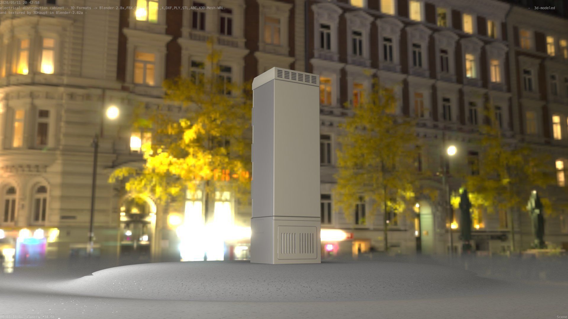 Electrical Distribution Cabinet 52 Low-poly 3D model_21