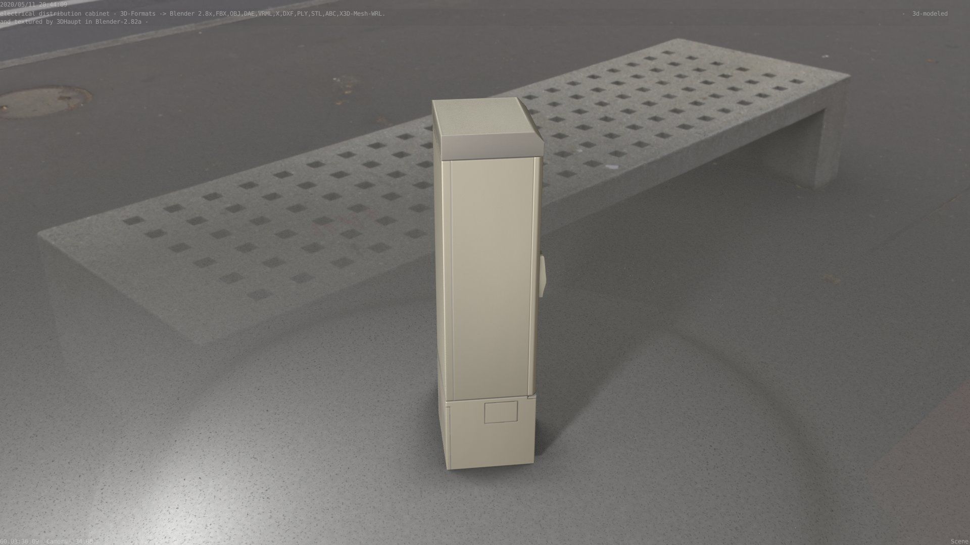 Electrical Distribution Cabinet 52 Low-poly 3D model_94