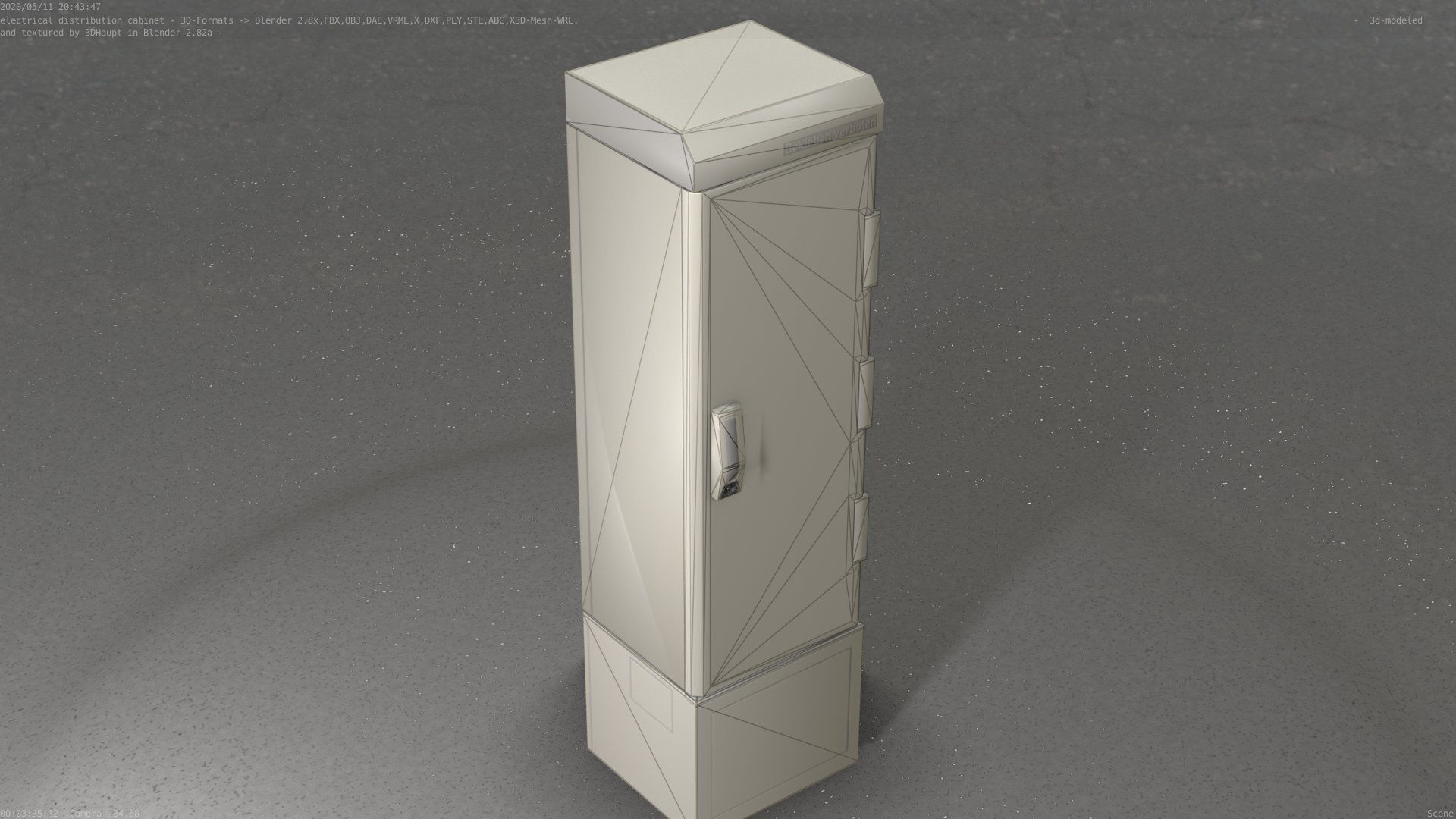 Electrical Distribution Cabinet 52 Low-poly 3D model_73