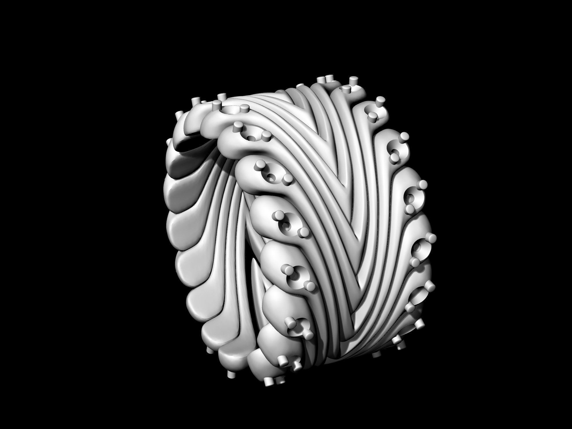 Billows Ring 3D print model_6