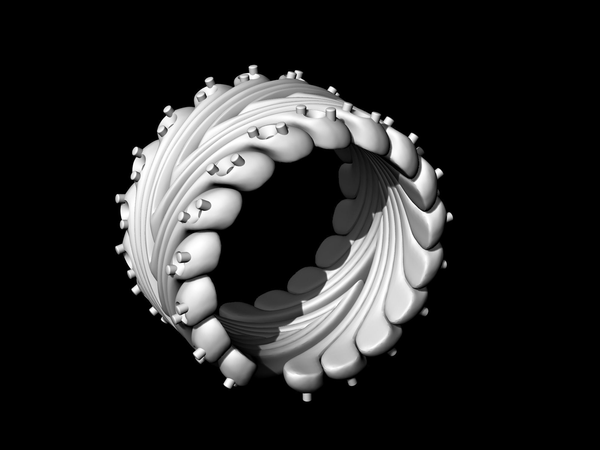 Billows Ring 3D print model_5