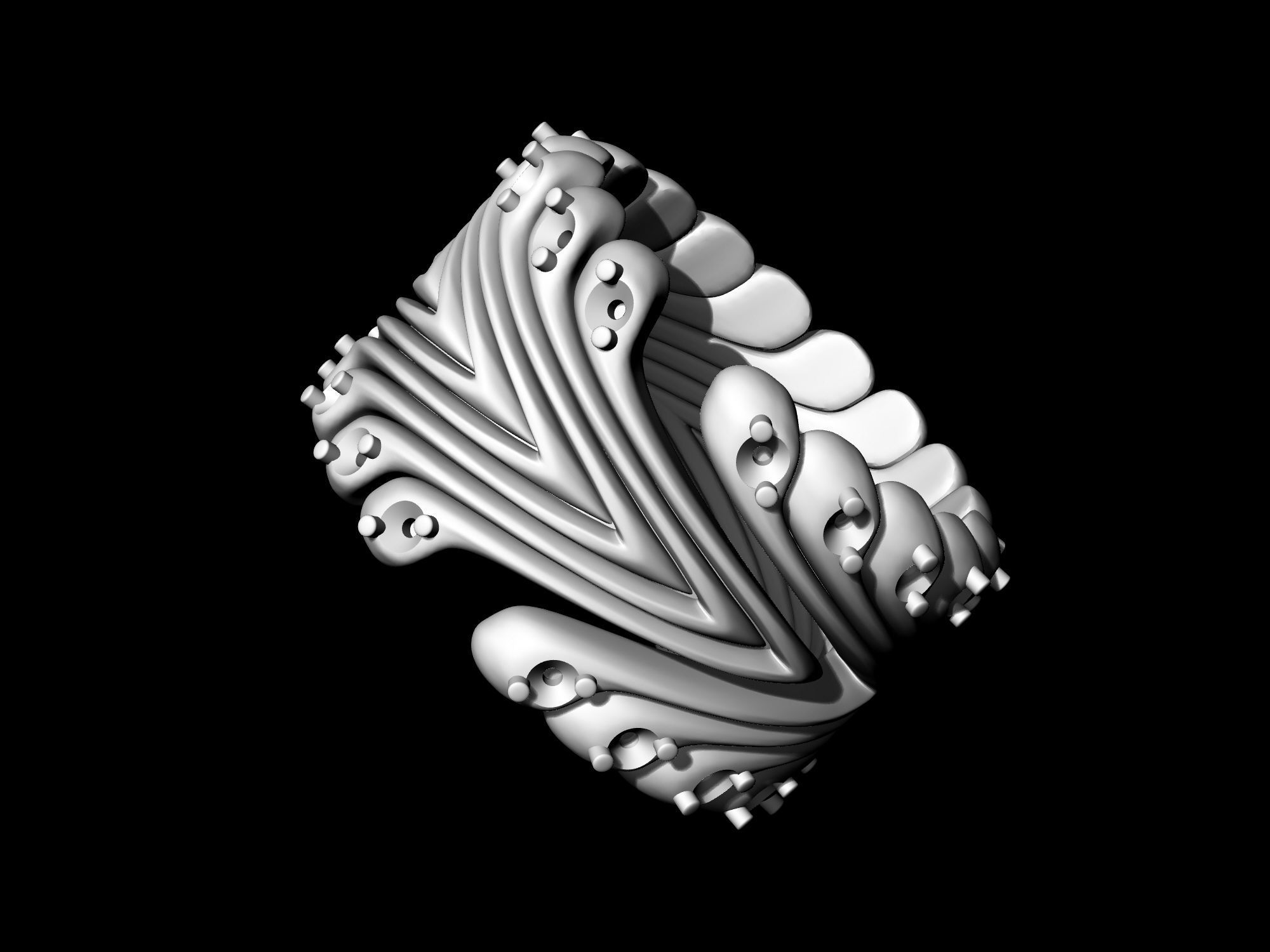 Billows Ring 3D print model_9