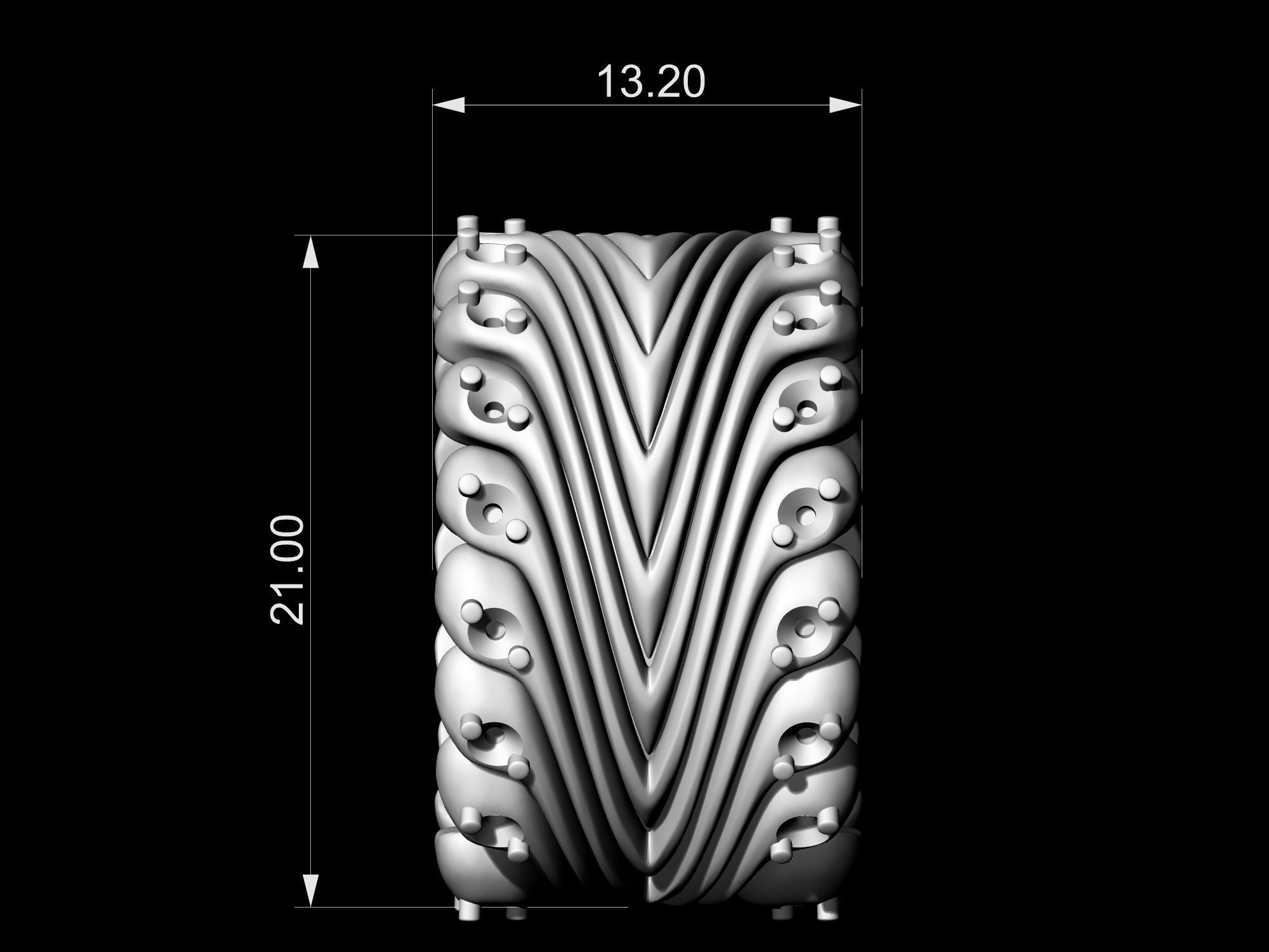 Billows Ring 3D print model_12