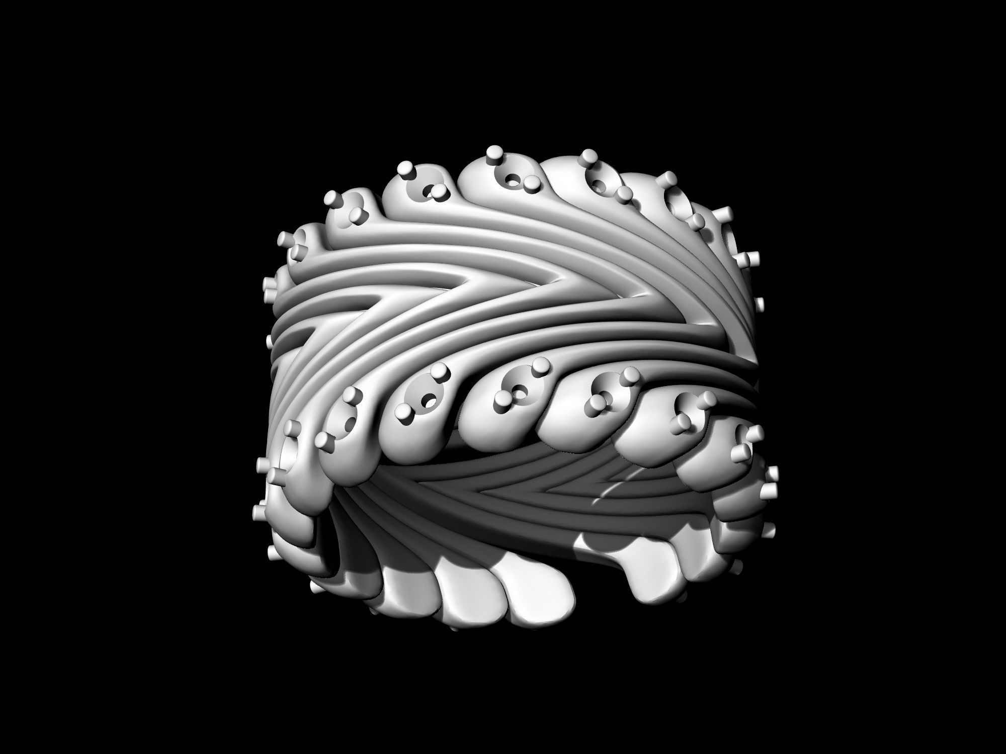Billows Ring 3D print model_7