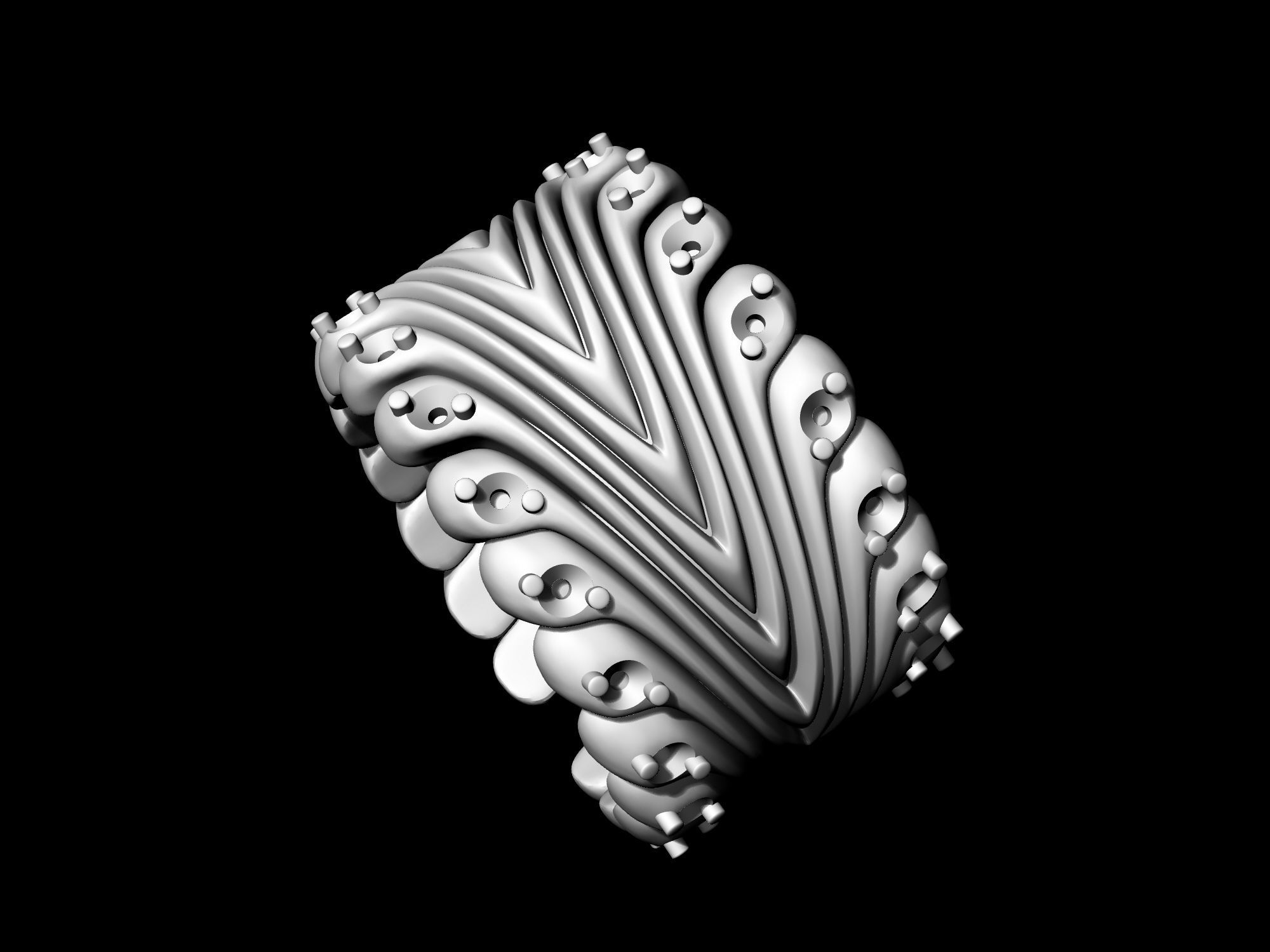 Billows Ring 3D print model_8