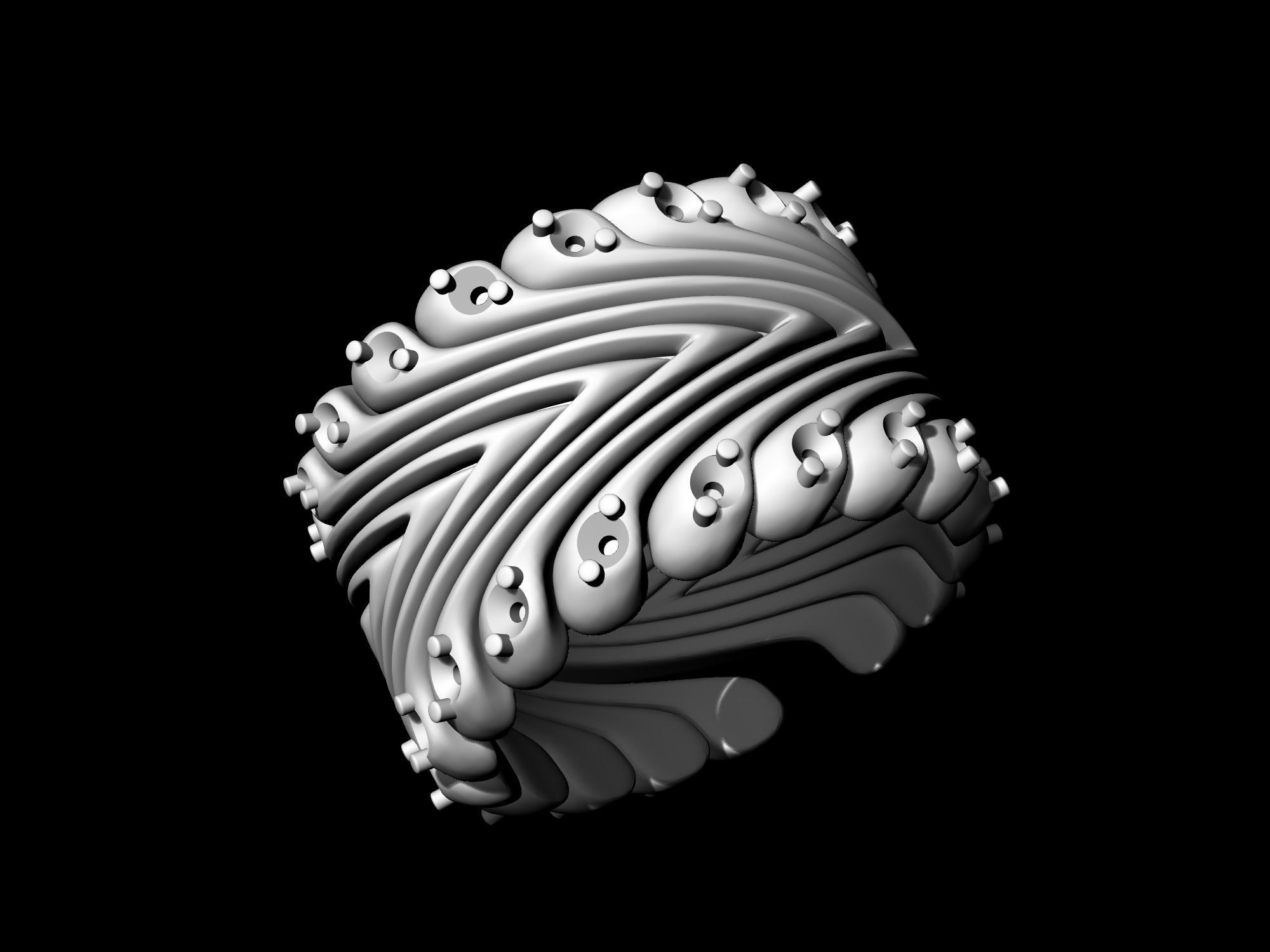Billows Ring 3D print model_3
