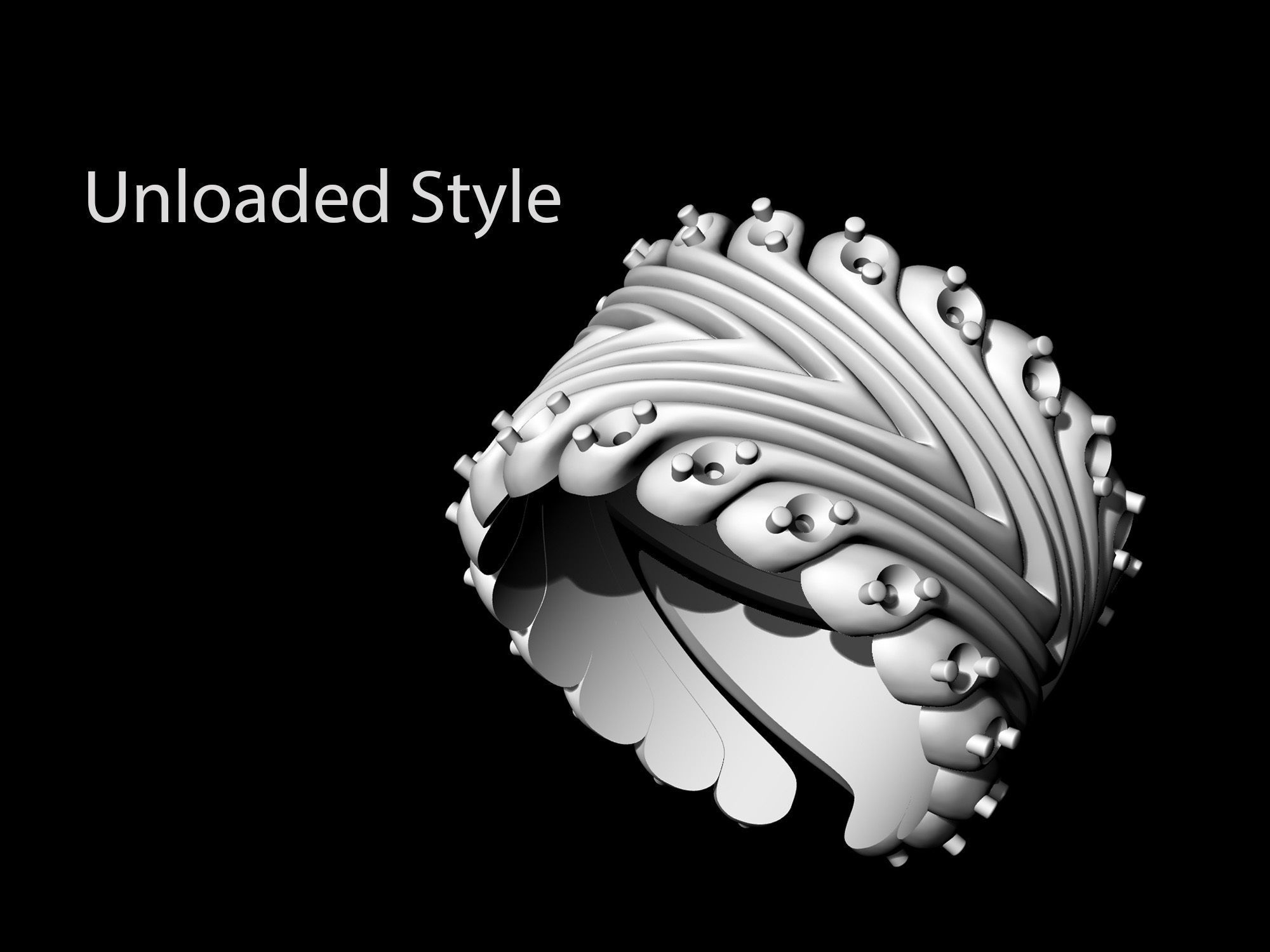 Billows Ring 3D print model_10