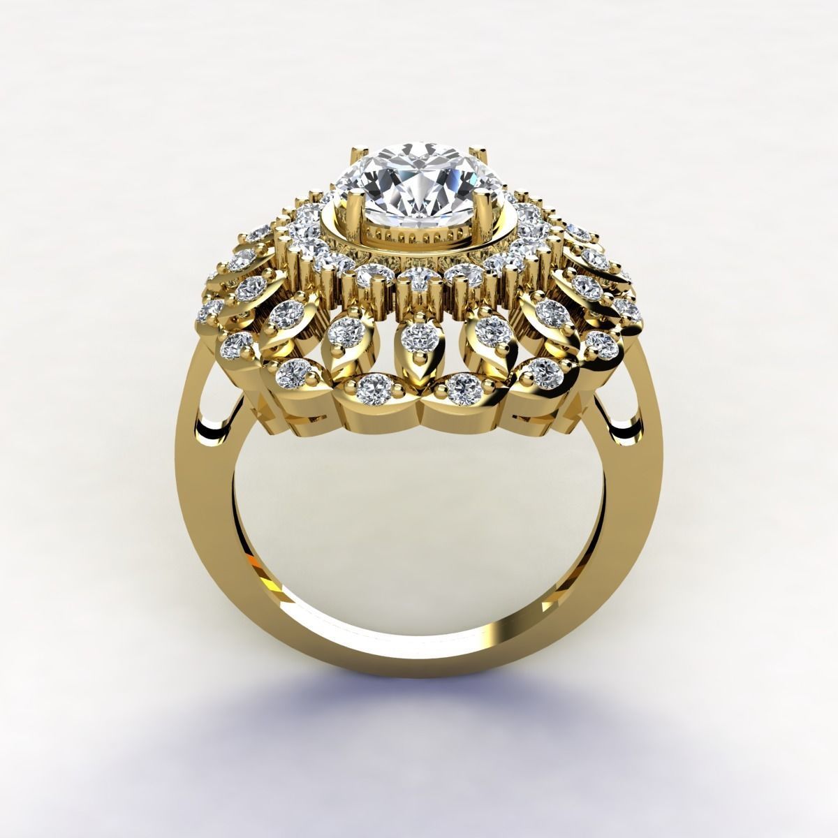 Big Woman Fancy Ring 3d Print Model 3D print model_10