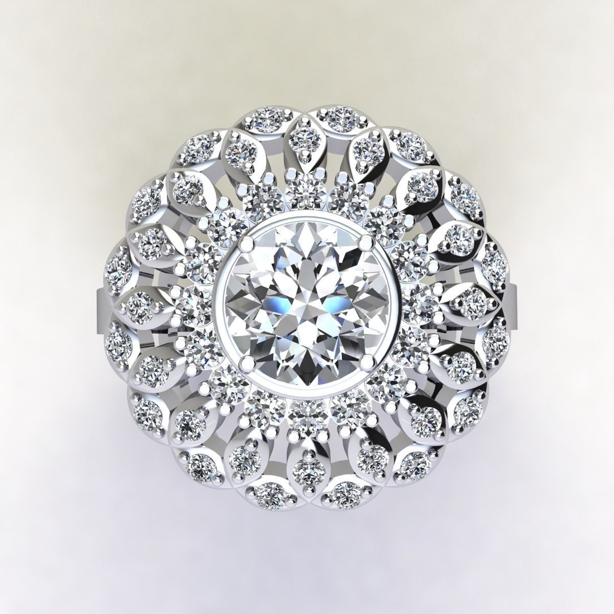 Big Woman Fancy Ring 3d Print Model 3D print model_6