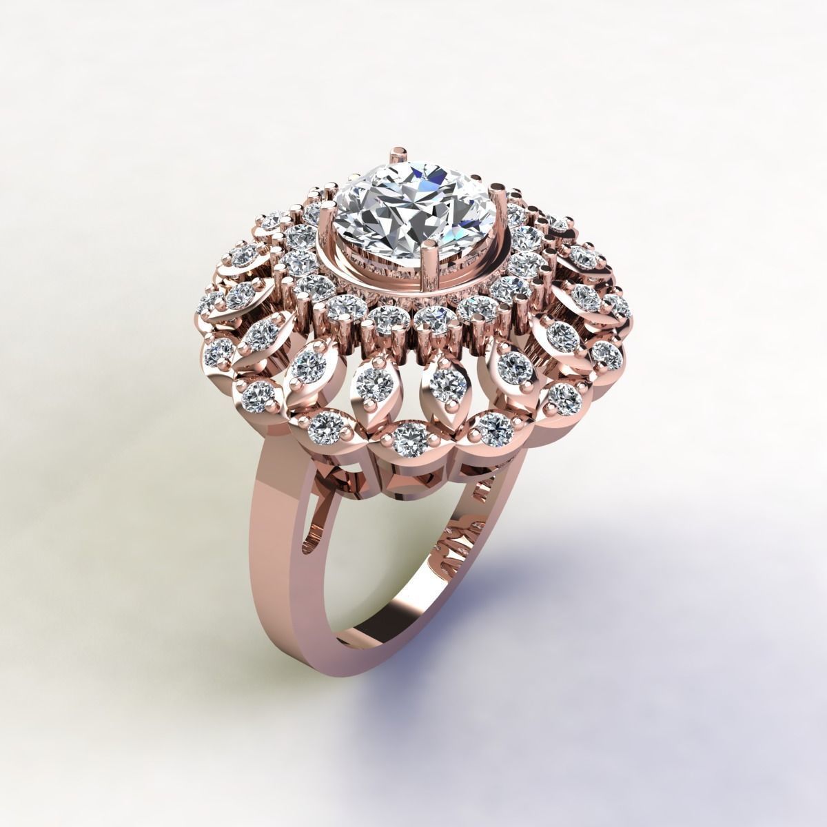 Big Woman Fancy Ring 3d Print Model 3D print model_9