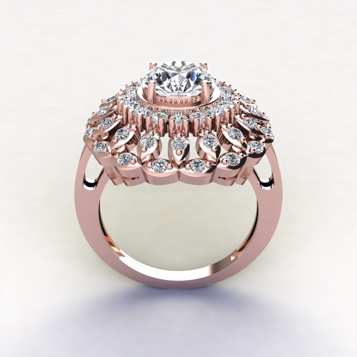 Big Woman Fancy Ring 3d Print Model 3D print model_11