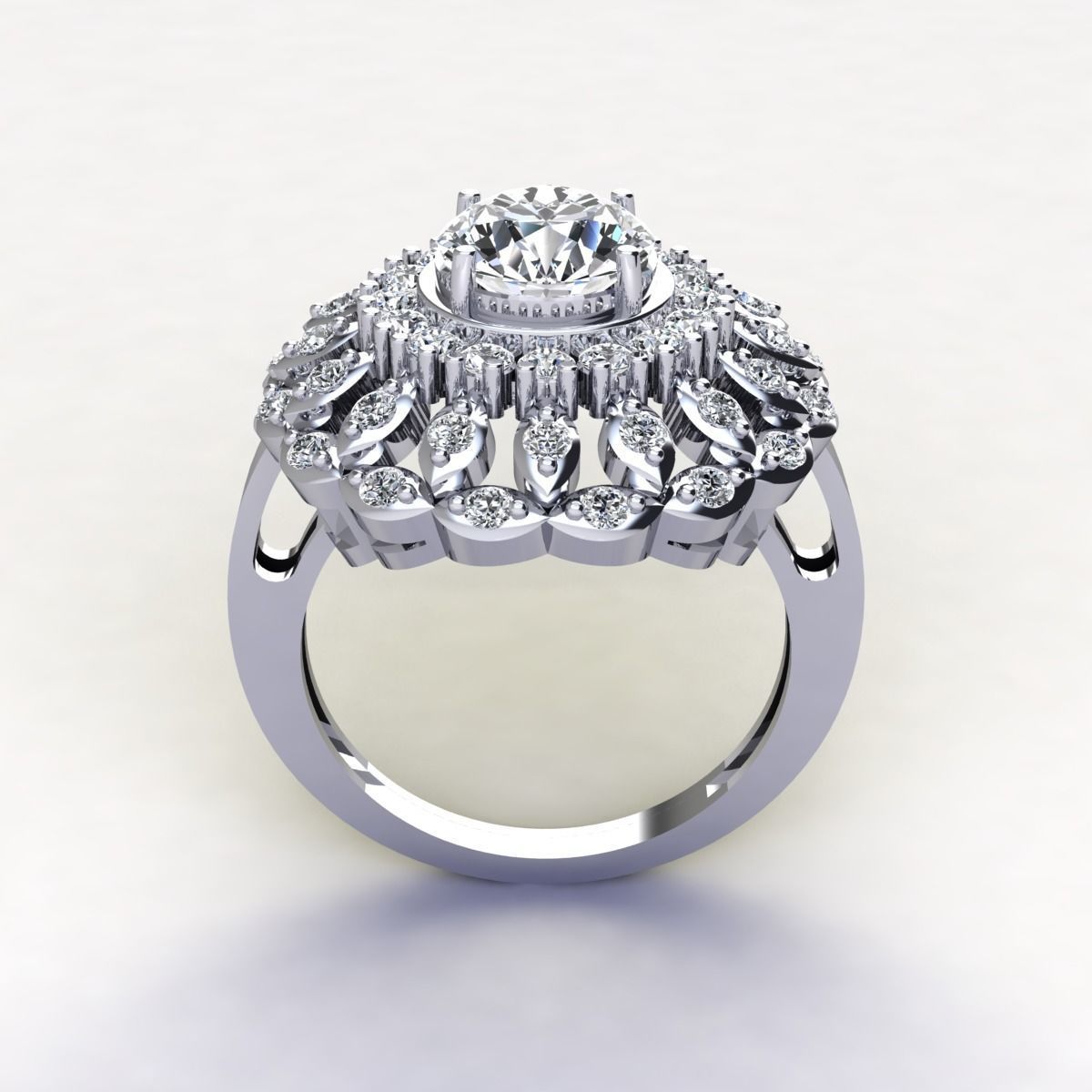 Big Woman Fancy Ring 3d Print Model 3D print model_12