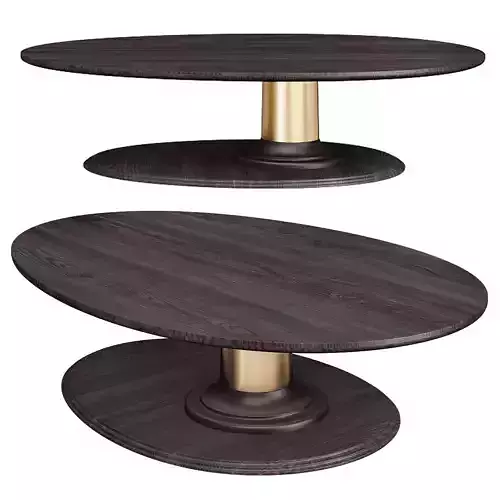 Arredamenti SHORT OVAL COFFEE TABLE 3d model