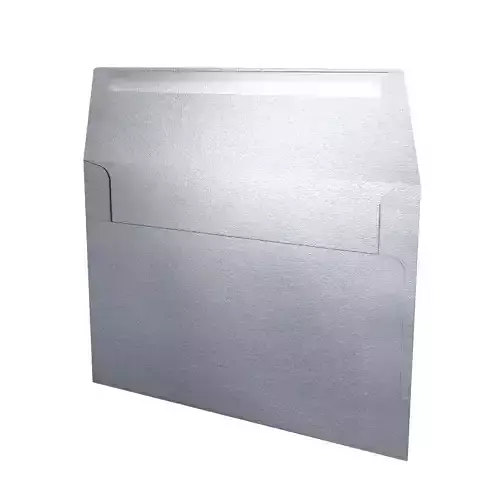 Envelope -Silver Metal Low-poly 3D model