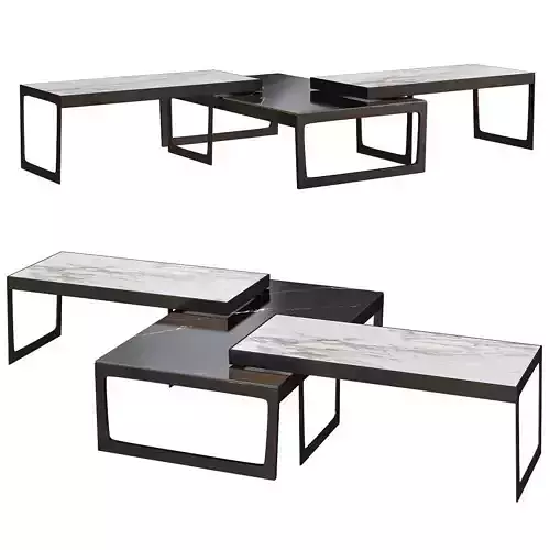SM Living Couture KIRA SET OF 3 COFFEE TABLES 3d model