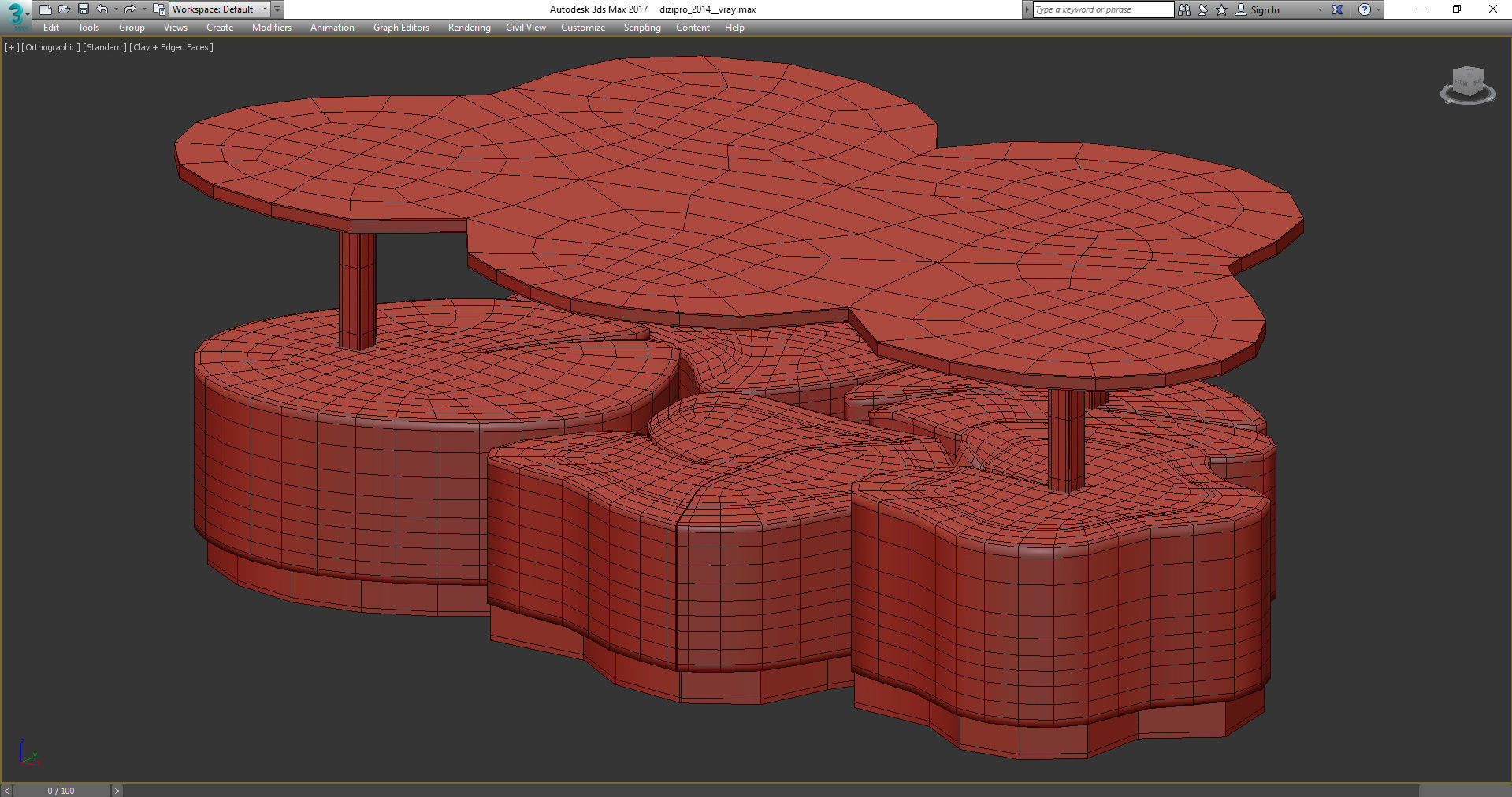 Woodart Cortina WOODART COFFEE TABLE 3d model Low-poly 3D model_3