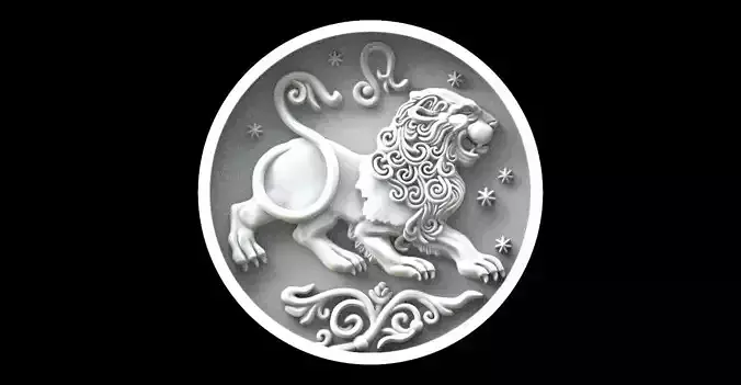 Leo astrology sign pendant 3D print model