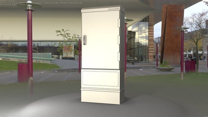 Electrical Distribution Cabinet 56 Low-poly 3D model