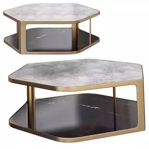 Longhi TILES COFFEE TABLE BY ALESSANDRO LA SPADA 3d model Low-poly 3D model
