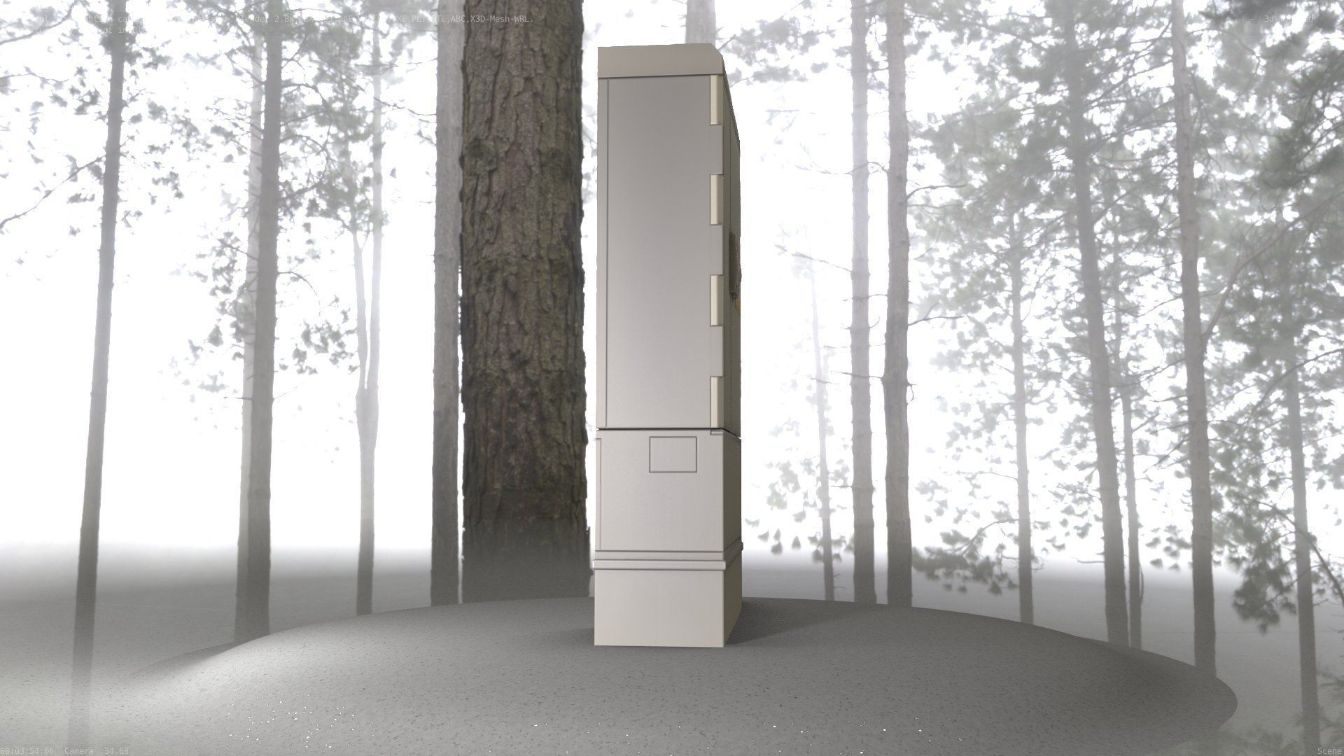 Electrical Distribution Cabinet 57 Low-poly 3D model_22