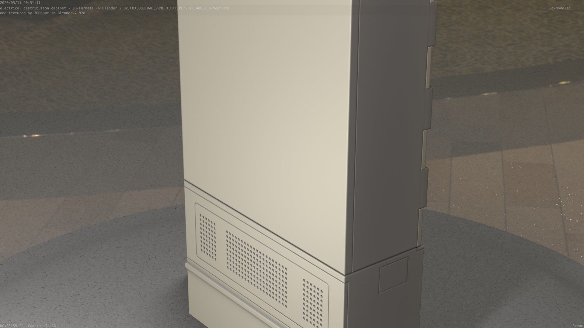 Electrical Distribution Cabinet 57 Low-poly 3D model_62