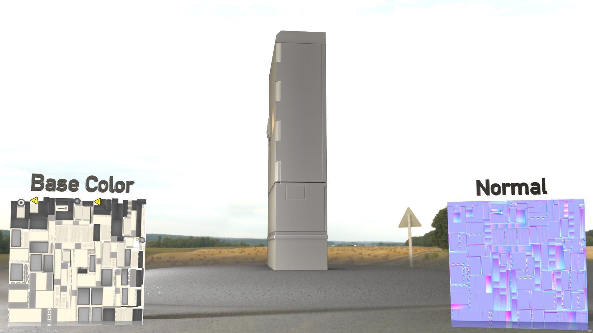 Electrical Distribution Cabinet 57 Low-poly 3D model_5