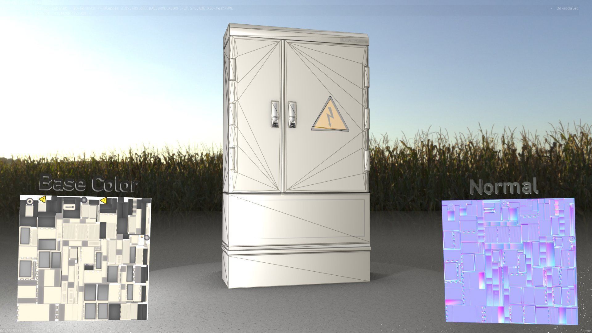 Electrical Distribution Cabinet 57 Low-poly 3D model_50