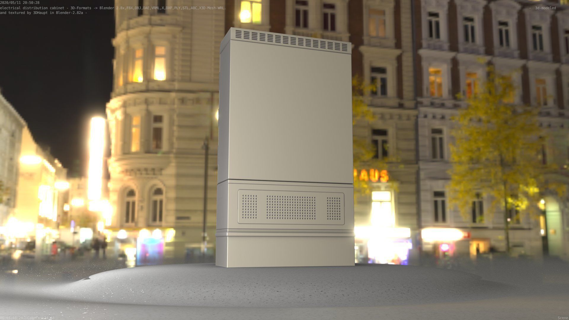 Electrical Distribution Cabinet 57 Low-poly 3D model_12
