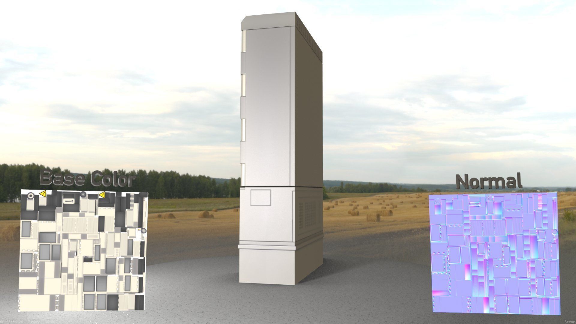Electrical Distribution Cabinet 57 Low-poly 3D model_36