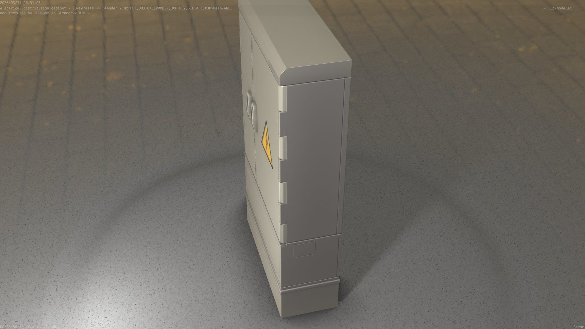 Electrical Distribution Cabinet 57 Low-poly 3D model_74