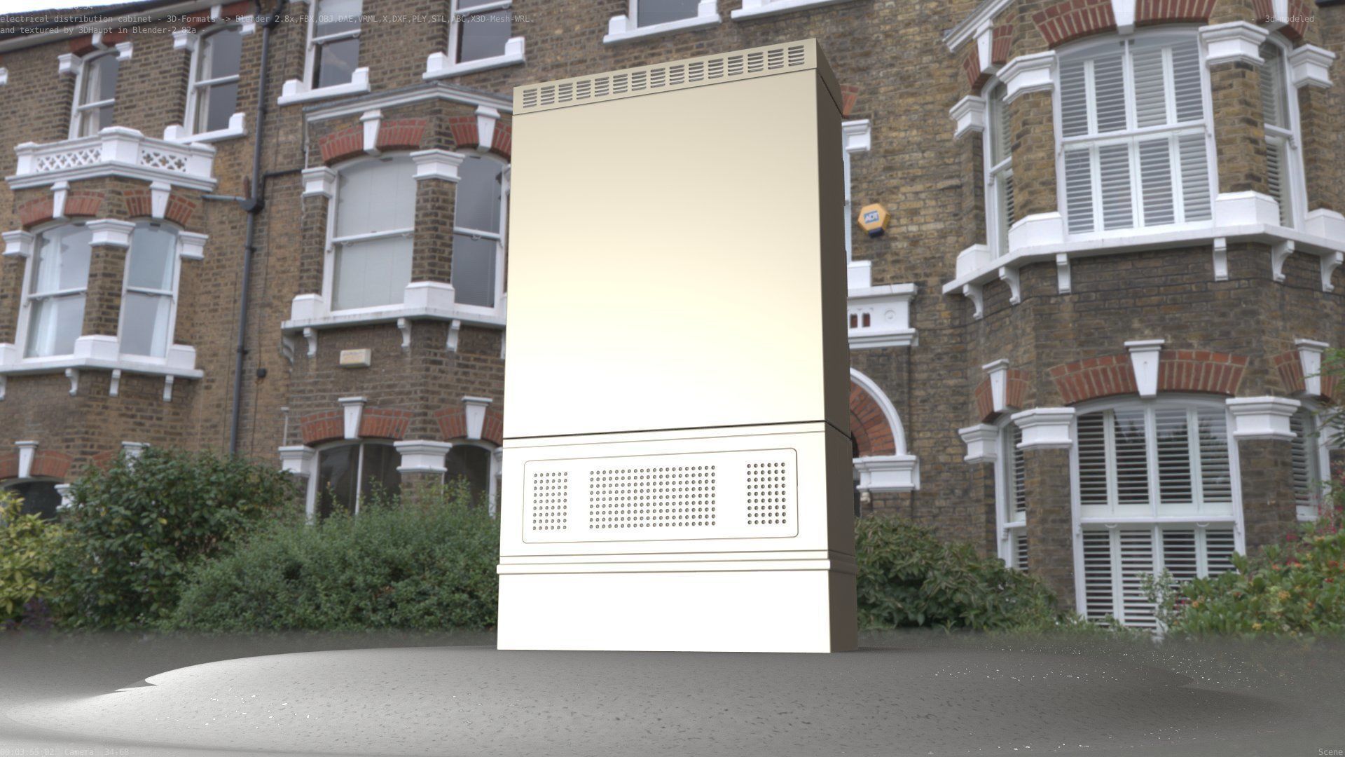 Electrical Distribution Cabinet 57 Low-poly 3D model_42