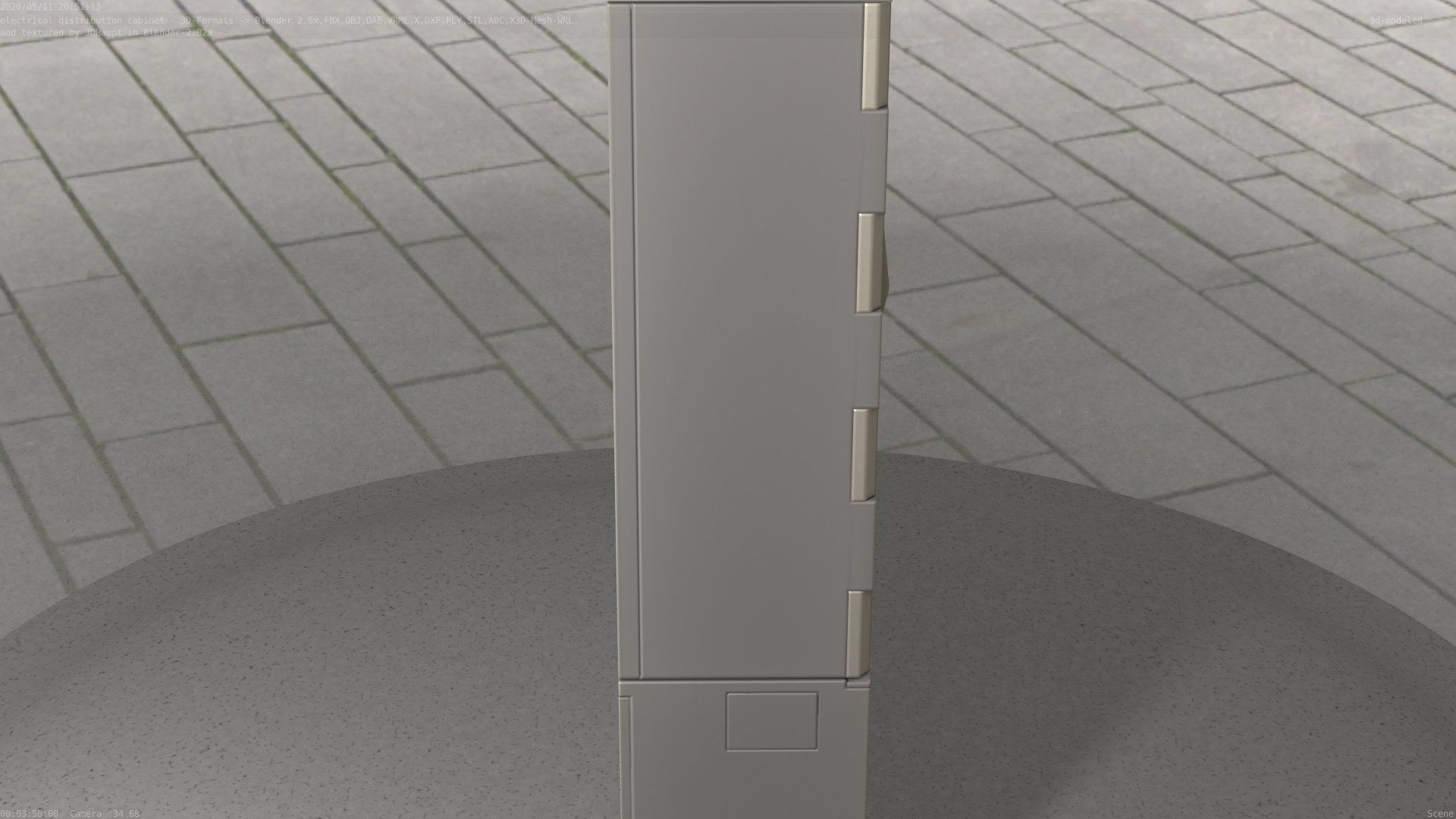 Electrical Distribution Cabinet 57 Low-poly 3D model_64
