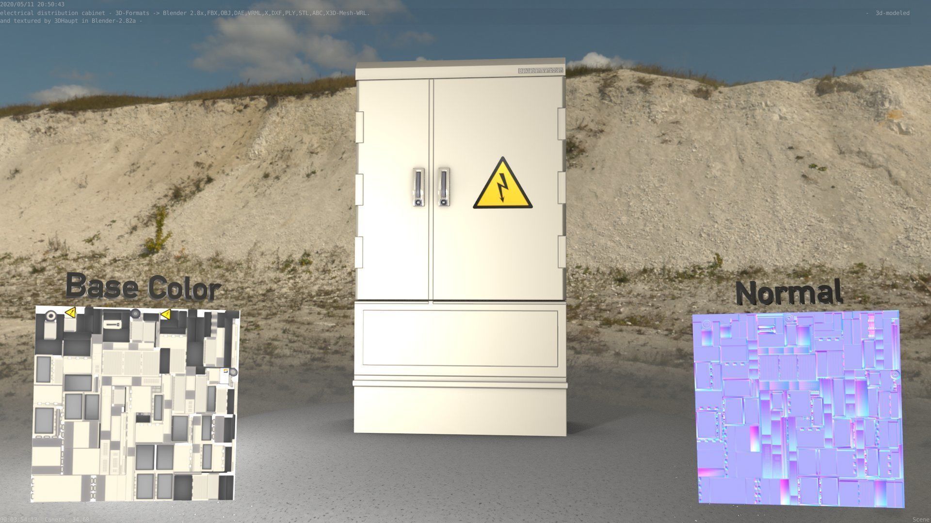 Electrical Distribution Cabinet 57 Low-poly 3D model_29